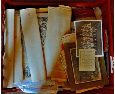 Large mixed ephemera lot including: copy of 1878 Illustrated London news, copies of 1878 - 1879 and 1981 Hobby's, 1981 Railwa