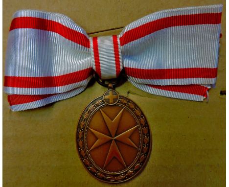 Order of Merit of the Sovereign Military Hospitaller Order of St John of Jerusalem, of Rhodes and of Malta, bronze medal with