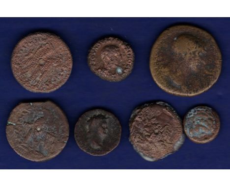 Ancient  (7)  Mainly larger Roman, bronze, Grade fair to fine.