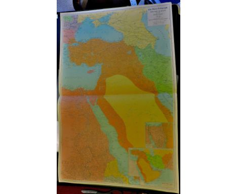 War Map of Egypt and the Near East no 6 by Alexander Gross produced by Geographia Ltd on light canvas