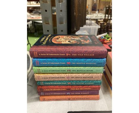 A COLLECTION OF EIGHT FIRST EDITION LEMONY SNICKET NOVELS IN GOOD CONDITION 