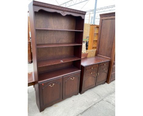 A ROSSMORE FURNITURE LOUNGE UNIT AND HI-FI CABINET 