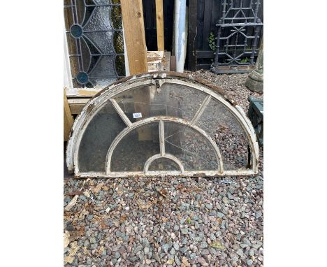 VICTORIAN CAST IRON FAN LIGHT APPROX 90CM X 50CM 