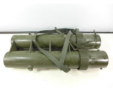 A BRITISH ARMY MORTAR BOMB CARRIER, LENGTH 54CM 