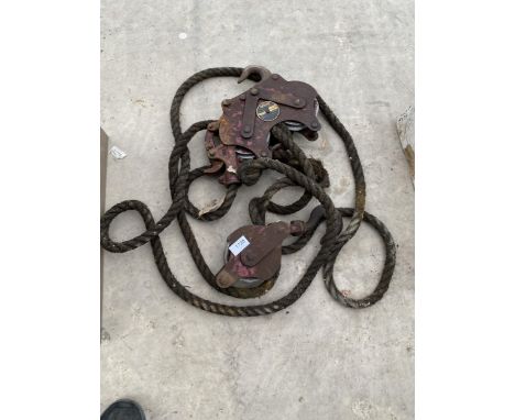 A VINTAGE ROPELOCK HOIST 