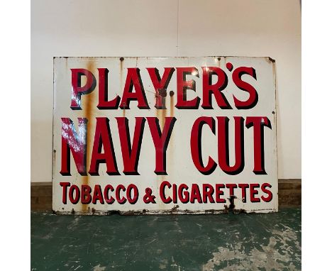 LARGE PLAYERS NAVY CUT ENAMEL SIGNAPPROX 108CM X 154CM 