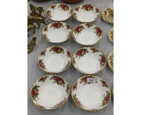 A QUANTITY OF ROYAL ALBERT 'OLD COUNTRY ROSES' CEREL BOWLS - FIRST QUALITY 