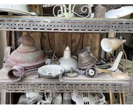 SHELF OF LIGHT FITTINGS AND BRACKETS 