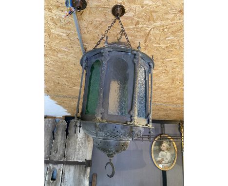 EARLY 20C MOORISH HANGING LAMP SHADE APPROX 70CM HIGH 