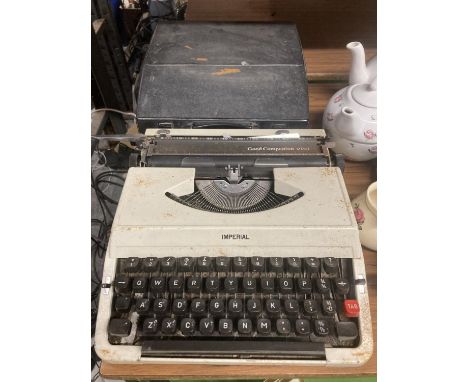 A VINTAGE IMPERIAL 'GOOD COMPANION' 203 TYPEWRITER 