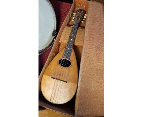 Cased Mandolin Guitar Musical Instrument