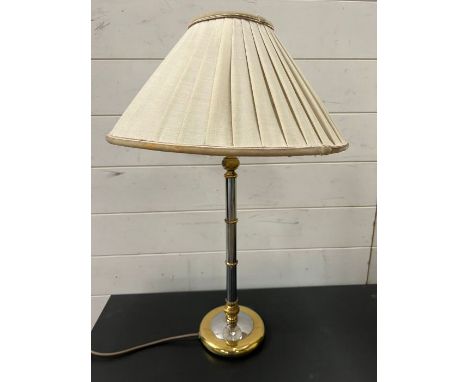 A metal table lamp 