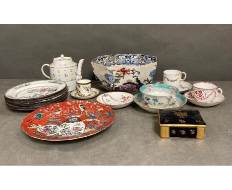 A selection of pottery various makers and marks to include Spode, Limoges and Masons 
