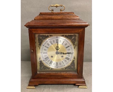 An Eight day mantel clock in mahogany case 