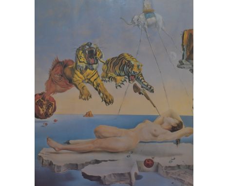 After Salvador Dali (1904-1989), colour print, 'Dream Caused By The Flight Of A Bee', signed in print to the lower right, dis