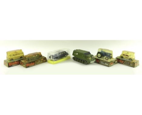 A collection of Dinky Toys comprising model no. 165 Ford Capri, model no. 308 Leyland 384 Tractor, model no. 250 Police Mini 