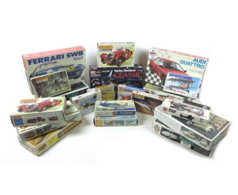 A group of vintage Airfix, Matchbox and further model making kits in original boxes including an Imai Harley-Davidson FLHC1/1