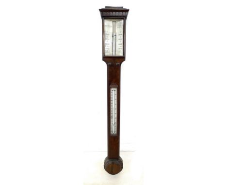 A Victorian dual stick barometer and thermometer by Callaghan and Co, 23A New Bond Street, Corner of Conduit Street, London, 