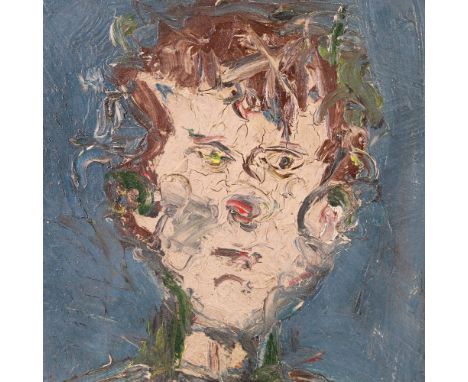 Contemporary oil on board, impasto portrait, unsigned, 24" x 15", unframedGood condition 