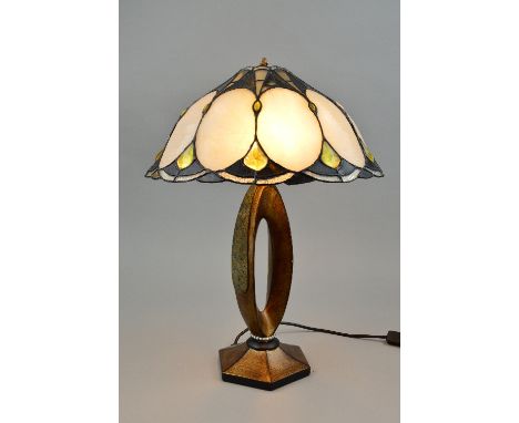 A TIFFANY STYLE TABLE LAMP, approximate height 52cm