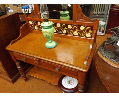 Dressing table with tile back