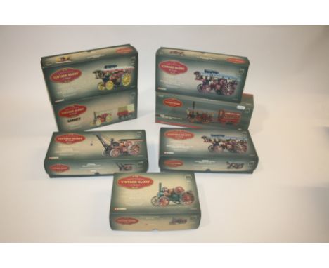 CORGI BOXED MODELS - VINTAGE GLORY OF STEAM 7 boxed models, CC20309 Garrett Showmans Tractor, CC80101 Fowler B6 Locomotive, C