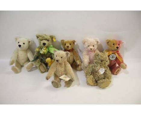 STEIFF TEDDY BEARS 7 modern Steiff Teddy Bears, including Appolonia Margarete, Teddybar 35 Spring, Steiff Club Edition 1999, 