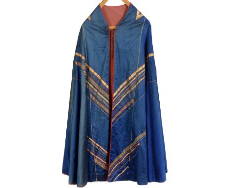 EMBROIDERED SILK RELIGIOUS COPE/CLOAK - HEATHROW AIRPORT a silk and taffeta lined embroidered Cope or Cloak, embroidered in g
