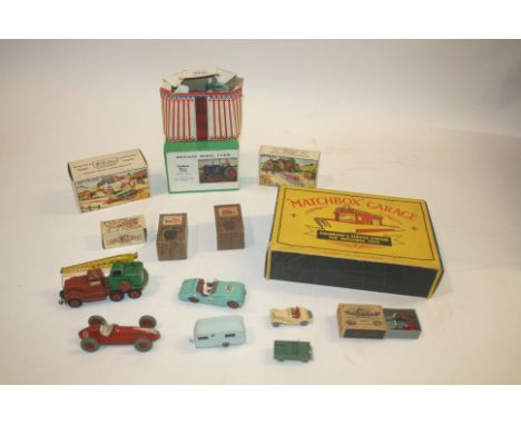 DIE CAST TOYS including some boxed items, No 128F Britains Fordson Tractor, No 130F Britains Tipping Trailer, No 135F Disc Ha