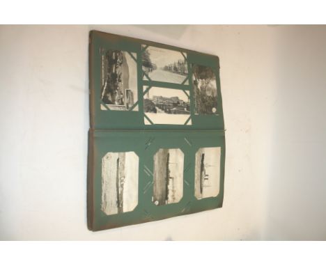 POSTCARD ALBUM - ISLE OF MAN including GB content, Leicester, Coventry (including Courtauld's Chimney), South Parade Bath, Do