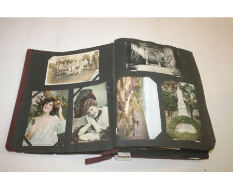 POSTCARD ALBUM a large postcard album including GB content, Greenwich, Exeter, Boscombe Chine, Weymouth, Woolacombe, Tramway 