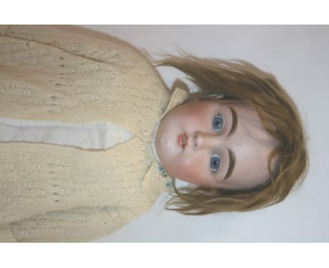 LARGE DOLL - SIMON & HALBIG FOR KAMMER & REINHARDT the large doll with weighted blue eyes, open mouth and pierced ears. Marke