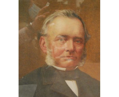 William Herbert Johnston (British, 1848 - 1897) Portrait of a late Victorian gentleman Oil on canvas, 47cm x 37cm.