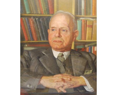 William Oliphant Hutchison LLD PRSA (Scottish, 1889 - 1970) Portrait of Thomas Henderson Esquire Signed and dated 1957 lower 