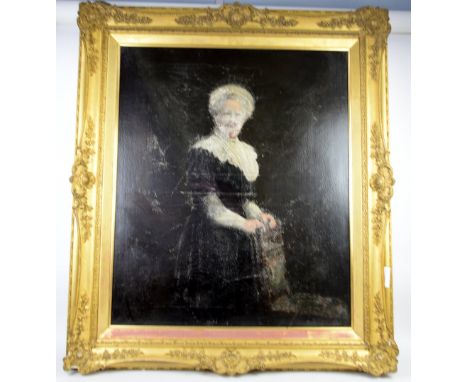 19th century portrait of a lady 94cm x 78cm 