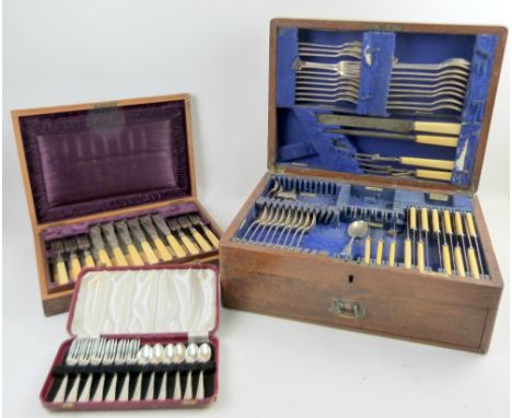 Early 20th century canteen of cutlery other flatware and other item