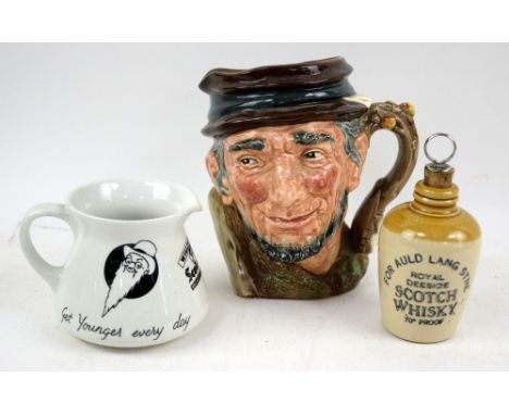 Royal Doulton Johnny Appleseed 6372 jug, William Younger's Scotch Ale 'Get Younger Every Day' advertising mug and a Royal Dee