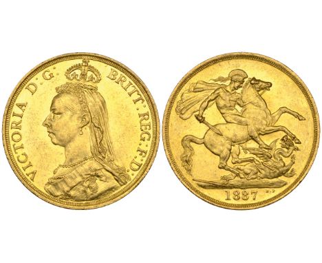 Victoria, Jubilee, 1887, two-pounds (S. 3865), light bagmarks, extremely fine or better, with lustre