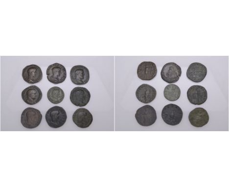 Maximinus I (235-238), sestertii (3) and dupondius; Maximus, Caesar, sestertii (2); Balbinus, sestertius, rev., Providentia (