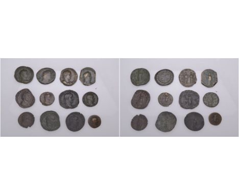 Trajan Decius, sestertii (2), rev., Dacia (RIC 112) and the two Pannoniae (RIC 124); and semis (RIC 128); Herennia Etruscilla
