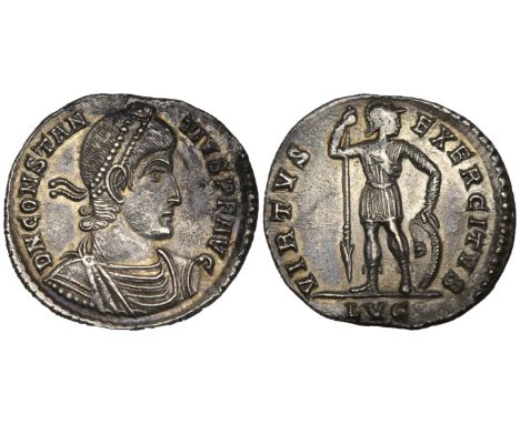 Constantius II (337-361), light miliarensis, Lyon, 360-361, rev., Virtus Exercitus type; in ex, lvg, 3.78g (RIC 208; S. 17881
