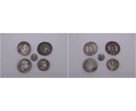 Constantine I (307-337), siliqua, Constantinople, bust right without legend, rev., Victory left (RIC 5; S. 15848), pierced, v