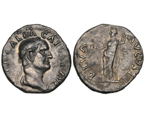 Galba (68-69), denarius, rev., Livia standing left (RIC 224), about very fine; with sestertius and asses (2); Vespasian, dena
