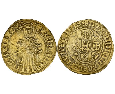 Netherlands, Gelderland, Aarnoud van Egmond (1423-73), St Jans goudgulden (Delm. 604), very fine