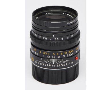 Objektiv Leitz, Summilux-M Asph.,1:1,4/35, E 46, Nr.: 3859284. Gebrauchsspuren, kl. Kratzer, ohne Funktionsprüfung.
