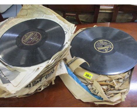 A quantity of vintage Columbia Gramophone records to include The Trumpeter, together with Decca and Brunswick records 