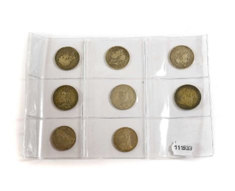 British and Commonwealth Silver Coinage, comprising: 8 x crowns: George III 1820LX, obv. laureate head right, rev. Pistrucci 