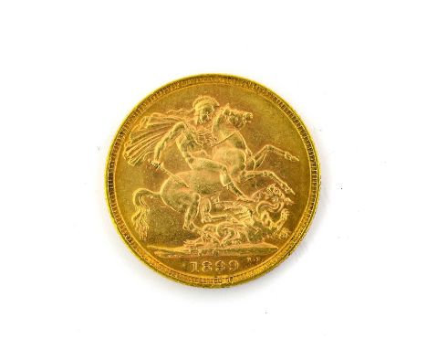 Victoria, Sovereign 1899M (Melbourne Mint), Old Head, light hairlines/contact marks AEF.
