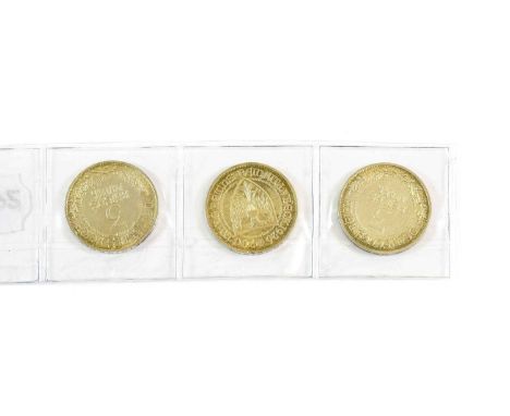 Germany, Weimar Republic 3 x 3 Marks 1926A (Berlin Mint), ‘700 Years of Freedom for Lübeck’ obv. ‘DEUTSCHES REICH’ &amp; spri