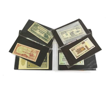 Collection of World and Fantasy Banknotes, to include: 6 x Germany, Weimar Republic 10,000 marks 1922 first issue prefixed 13